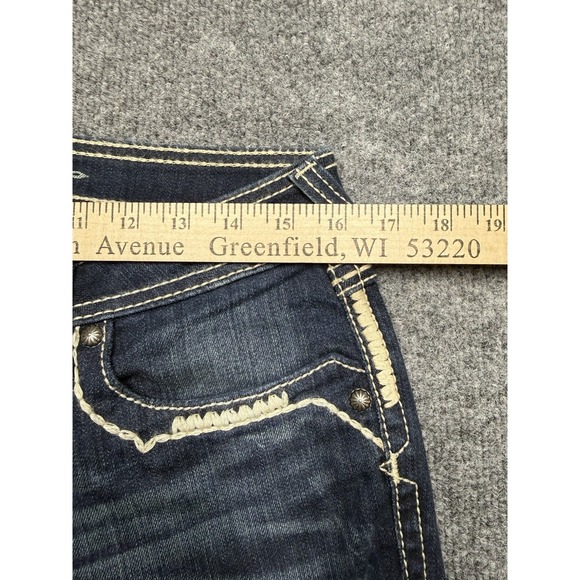 Ariat Jeans Womens 29R x 32 Turquoise Bootcut Mid Rise Stretch Denim Western - Picture 8 of 10
